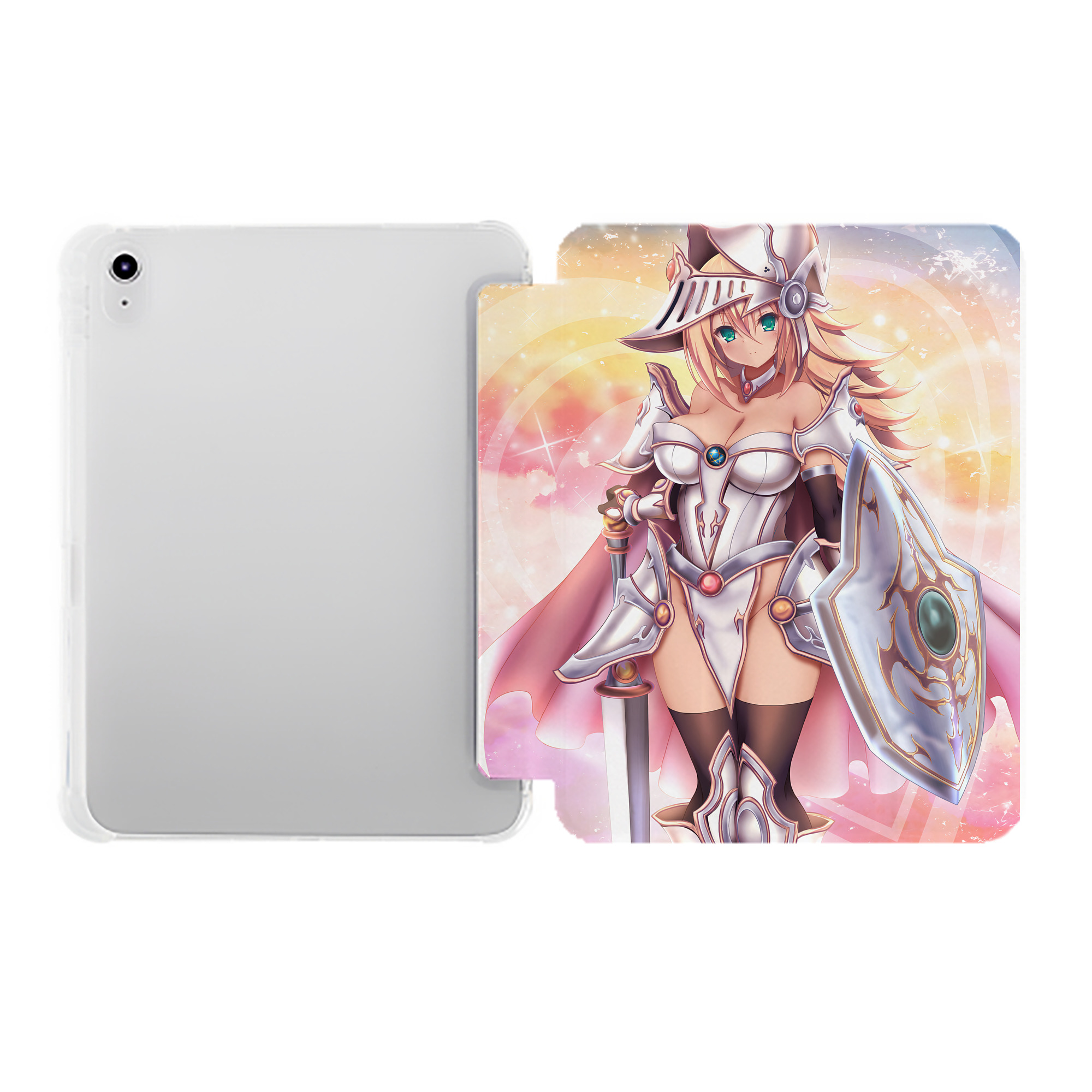 （画像用） 遊☆戯☆王 Yu-Gi-Oh! IPad ケース ペン収納付き 三つ折りスタンド PUレザー×シリコン 対応機種9.5/10.5/10.9インチ